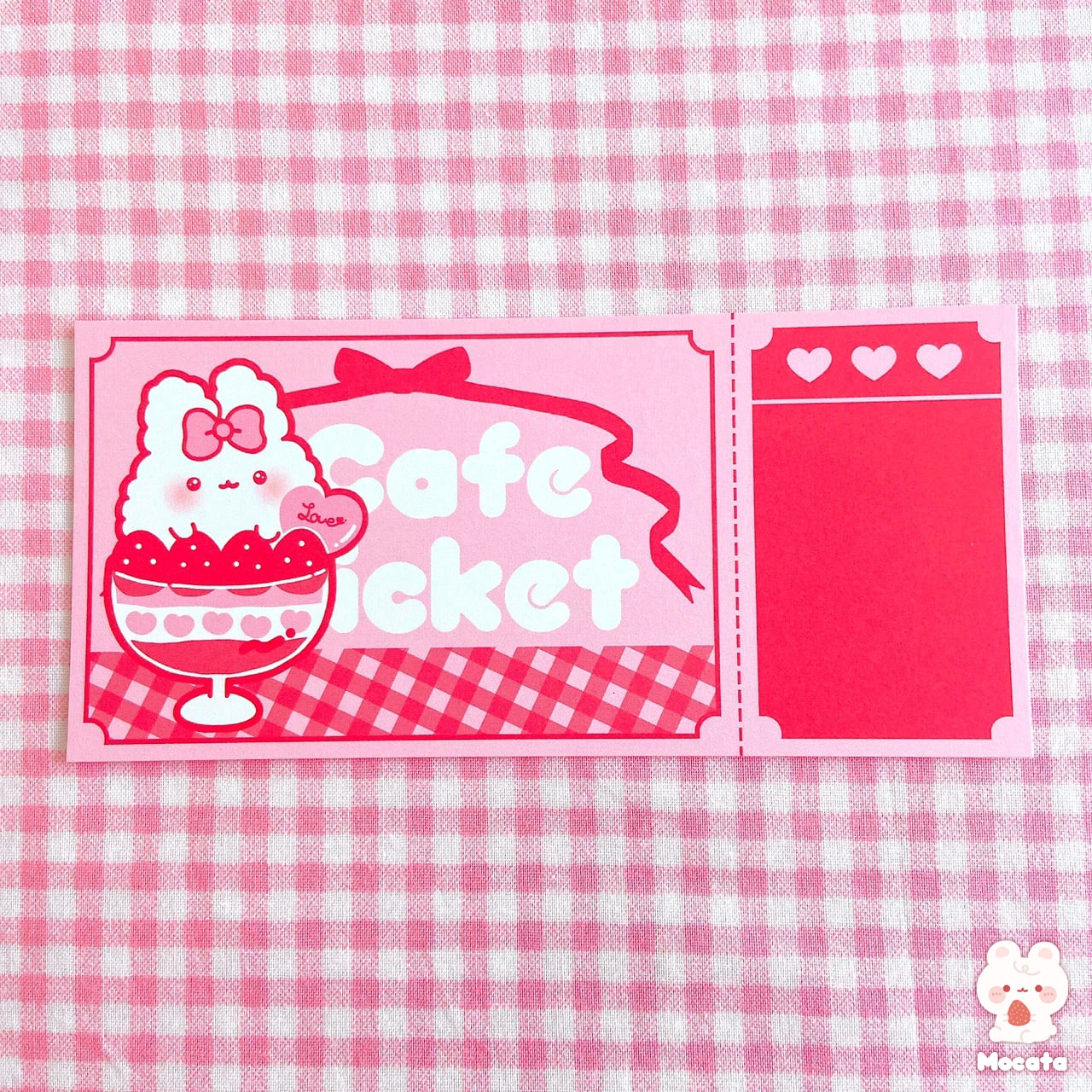 もこもこうさぎチケットメモ/イラストレーターもか汰