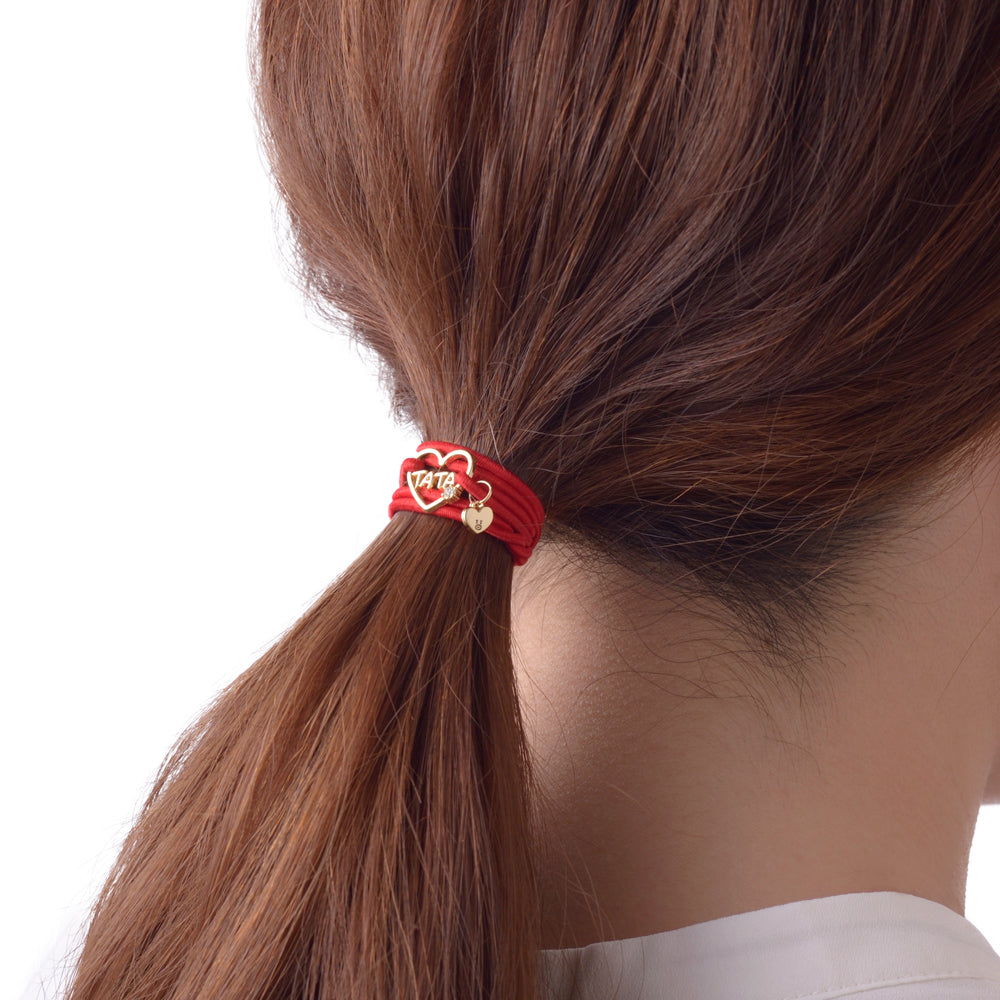 BT21 TATA キャラクターチャーム付き ハートヘアゴム