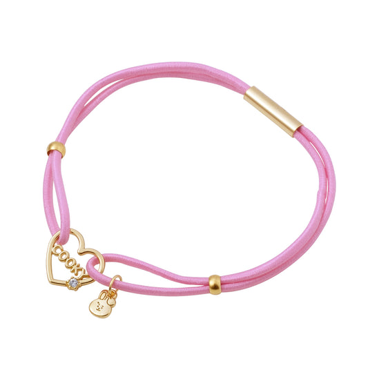 BT21 COOKY キャラクターチャーム付き ハートヘアゴム