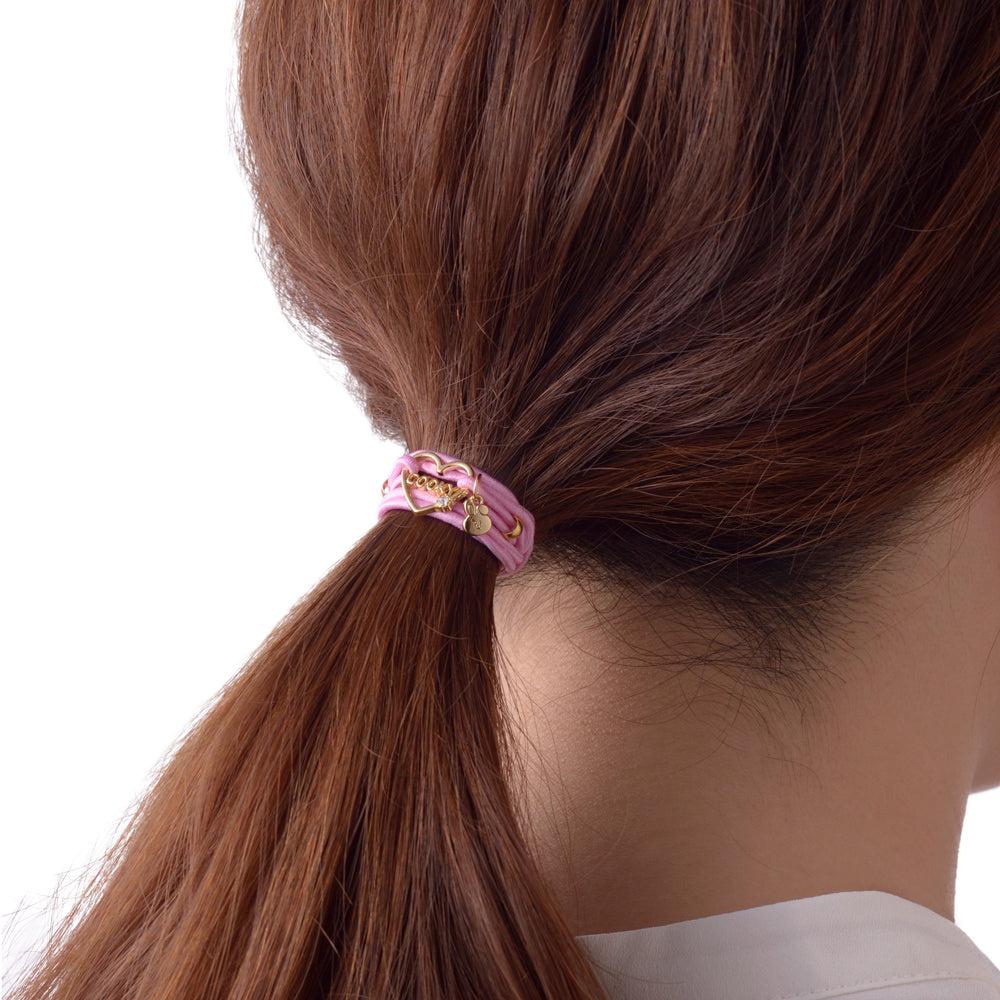 BT21 COOKY キャラクターチャーム付き ハートヘアゴム