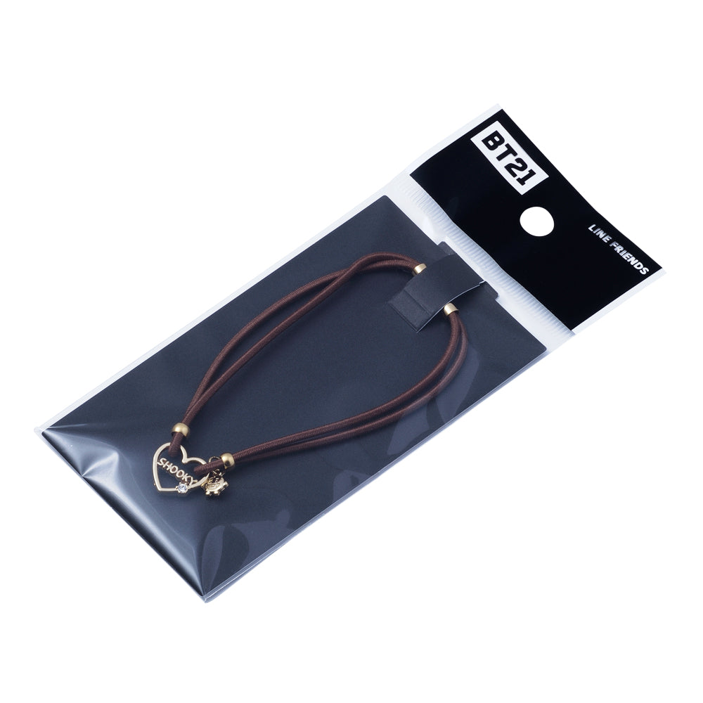 BT21 SHOOKY キャラクターチャーム付き ハートヘアゴム