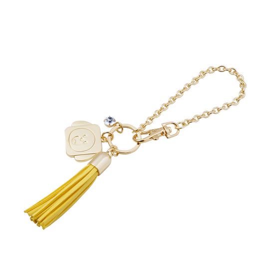 BT21 CHIMMY フリンジ付きゴールドメタルバッグチャーム