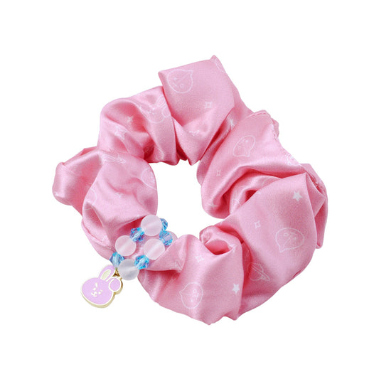 BT21 COOKY キャラクター総柄 チャーム付きシュシュ