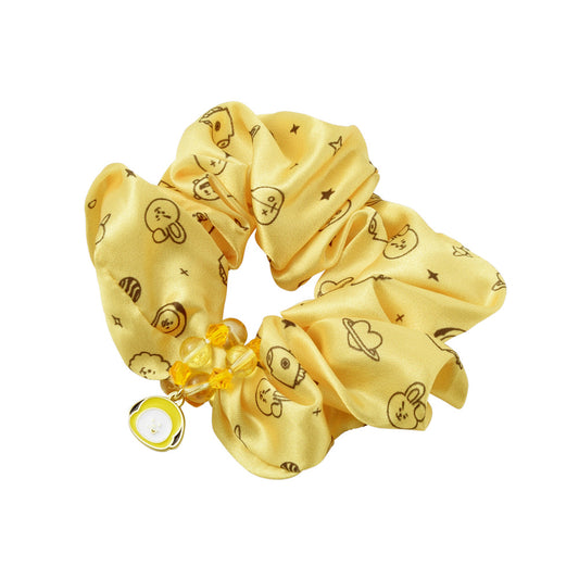 BT21 CHIMMY キャラクター総柄 チャーム付きシュシュ