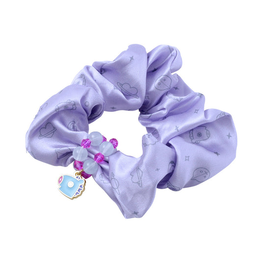 BT21 MANG キャラクター総柄 チャーム付きシュシュ