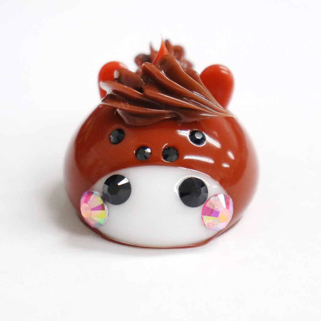 1番人気☆サンホッペ被りほっぺちゃん/茶／デカ／オブジェ – SUNHOSEKI