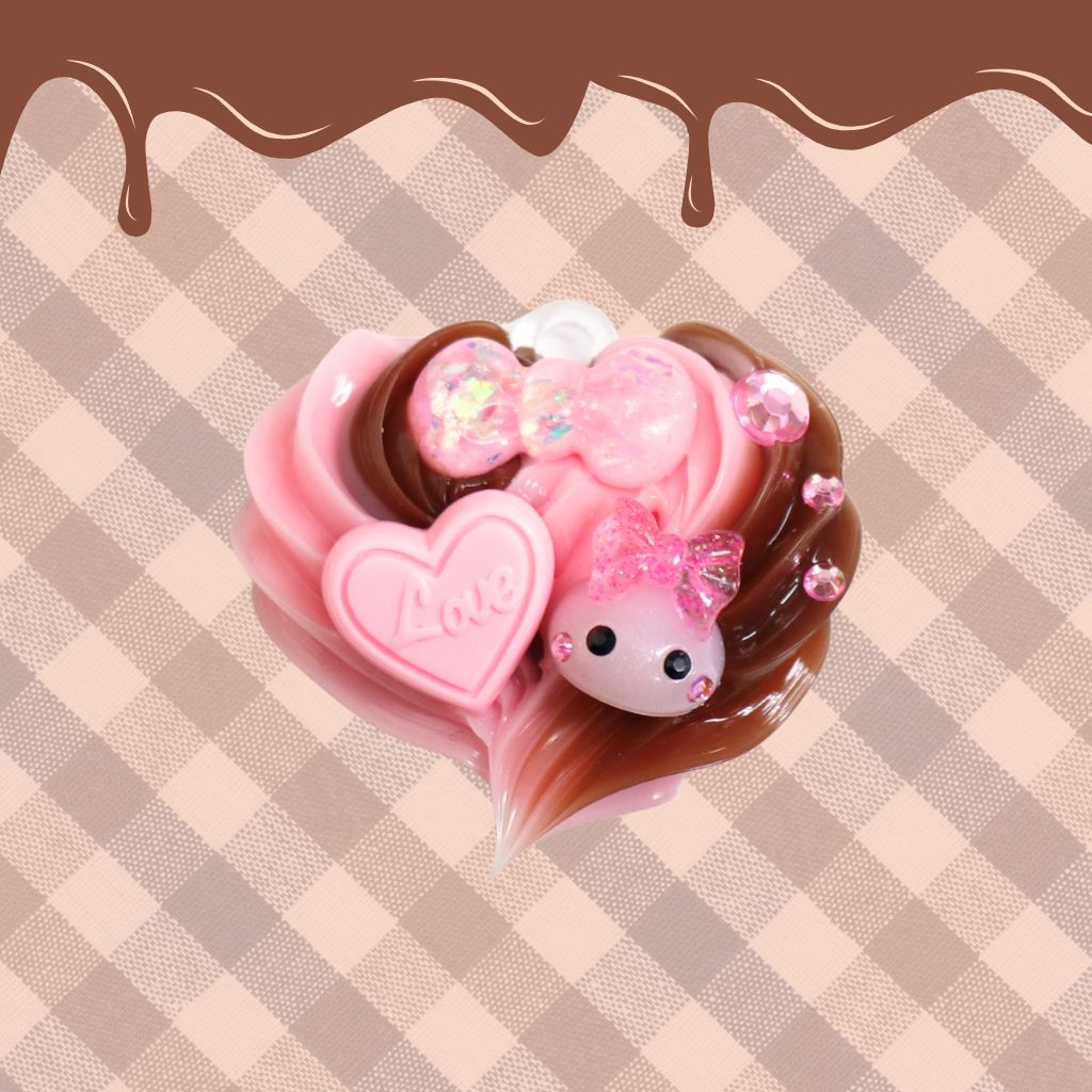 ストロベリーチョコレートホイップハート♡/ストラップ