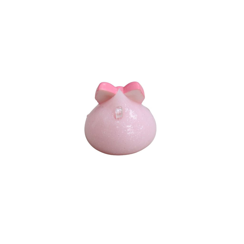 薄ピンクラメ/ふんわりデカほっぺちゃんストラップ