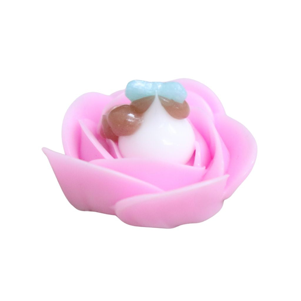 白/薔薇から生まれた親指姫ほっぺちゃん/オブジェ