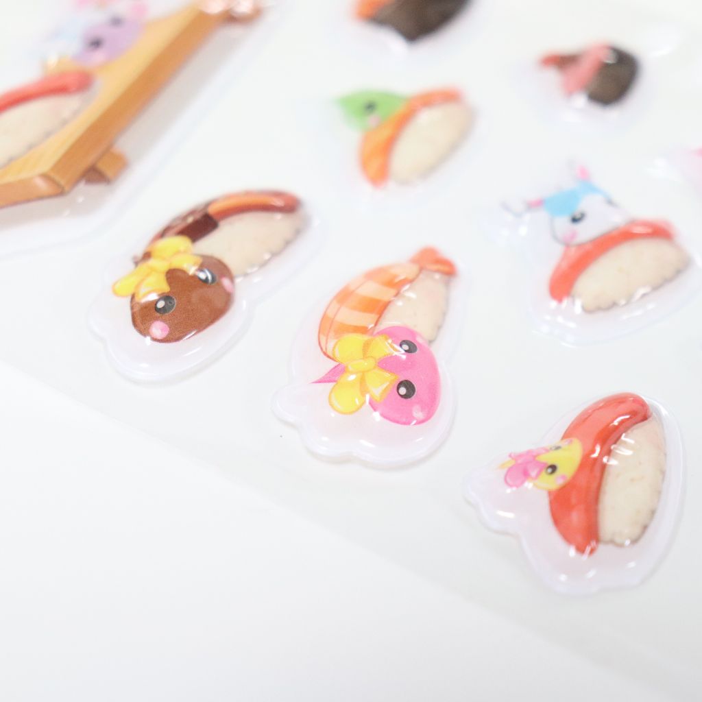 D-1/立体シール/お寿司ほっぺちゃん