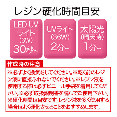 クリア/ハイブリッドUV-LEDレジン
