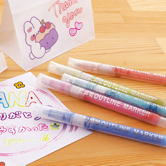 メタリックシルバーアウトラインマーカー/1本売り