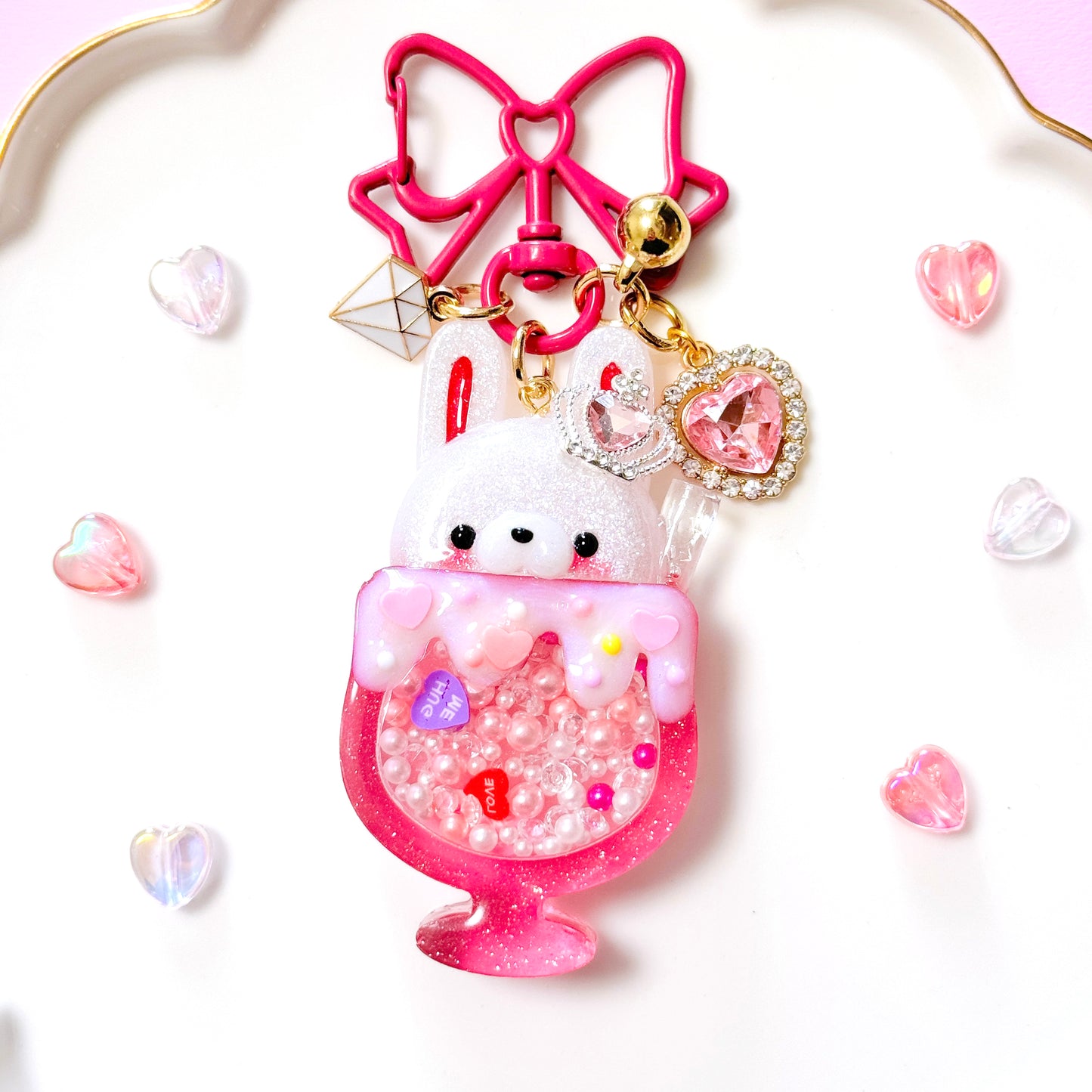 限定デザイン!うさちゃんドリンクキーホルダー