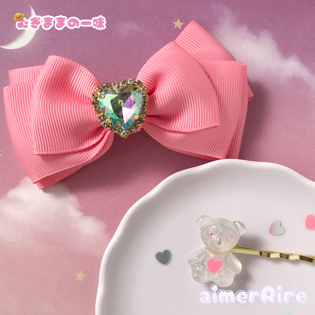 プリティリボンとうるうるくまたんのヘアピンセット/2点セット<販売終了>