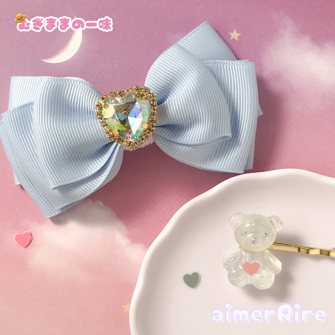 プリティリボンとうるうるくまたんのヘアピンセット/2点セット<販売終了>