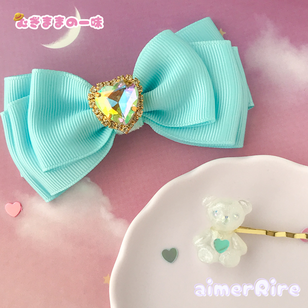 プリティリボンとうるうるくまたんのヘアピンセット/2点セット<販売終了>