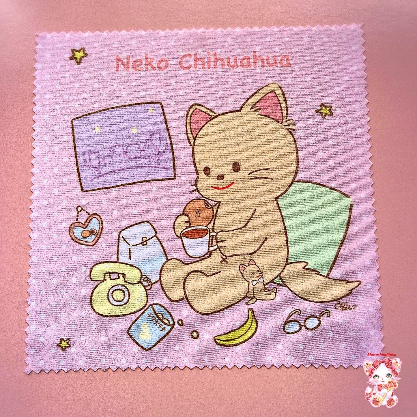 ねこチワワくんセット/イラストレーター松下ぴんく