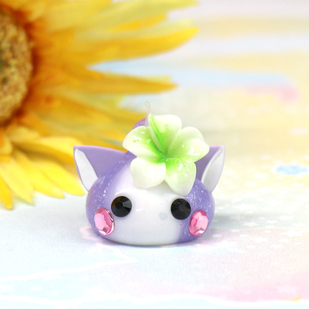 お花付きマーブルアニマルデカほっぺちゃんストラップ/1個売り