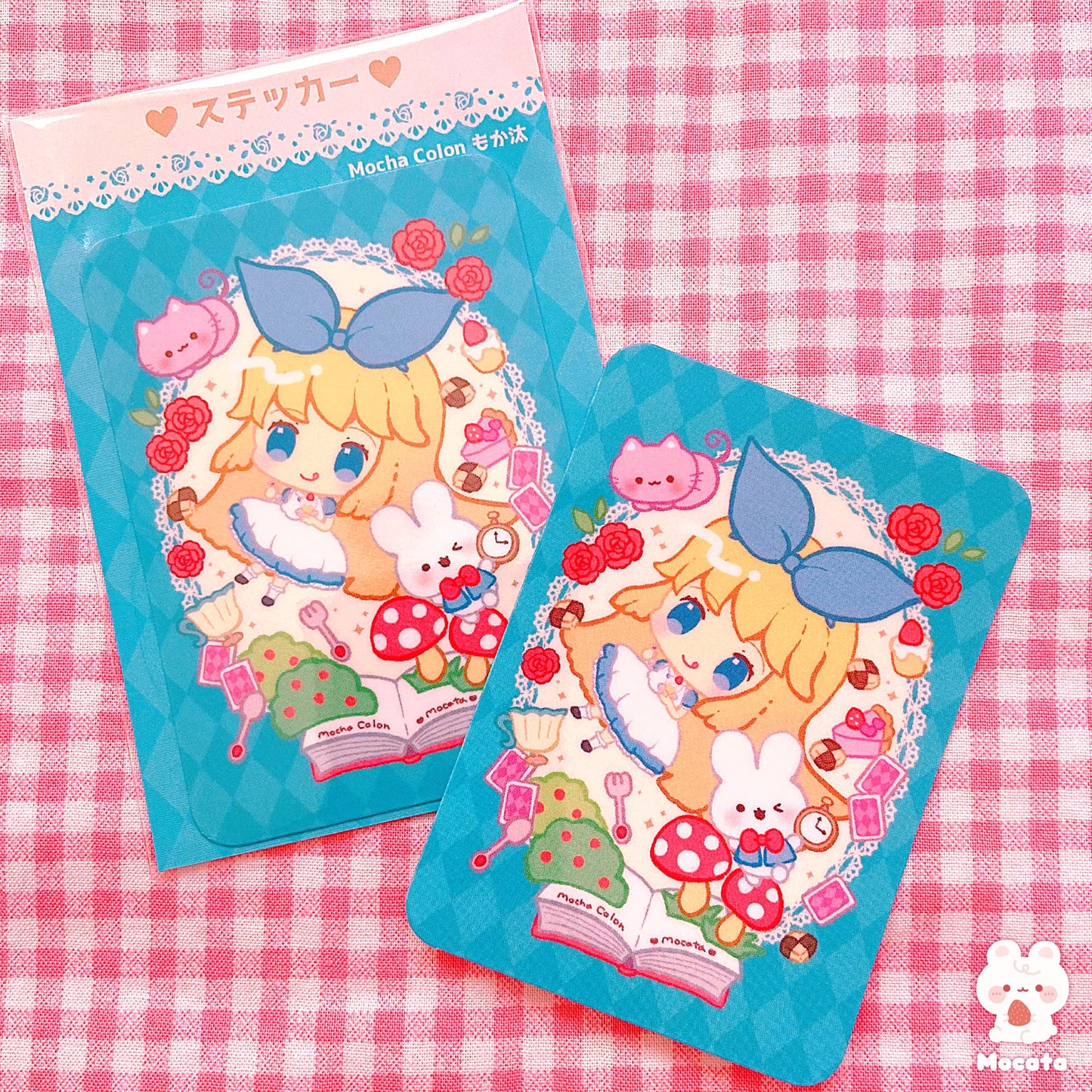 水色アリスのステッカー/イラストレーターもか汰