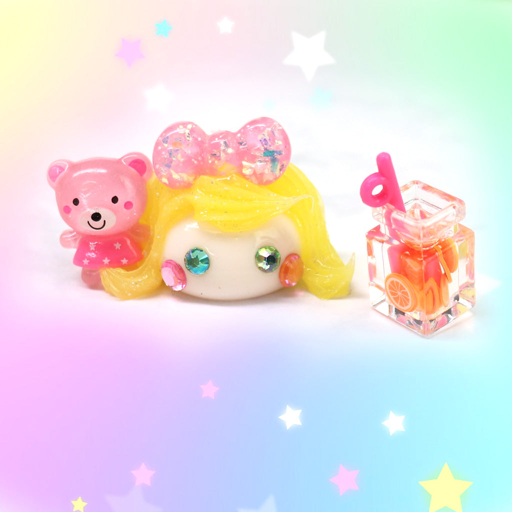 外ハネGALデカほっぺちゃん/仲良し3人組/ストラップ