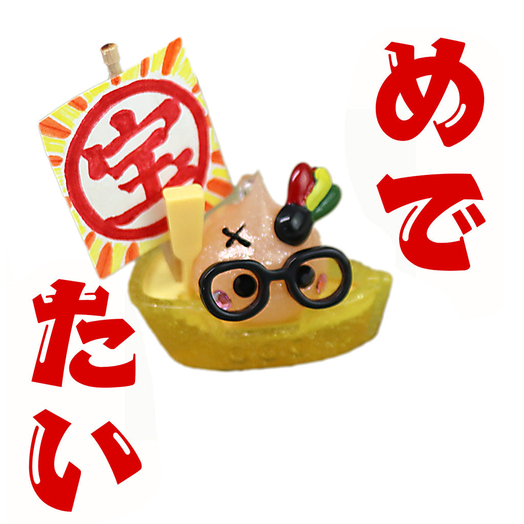 肌色ほっぺちゃん・正月休み満喫バージョン/ストラップ/あみだくじつき