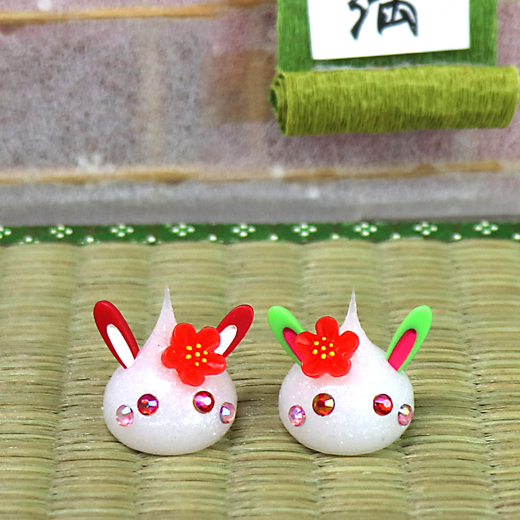 うさ耳ほっぺちゃん双子の姉妹/オブジェ/2個セット