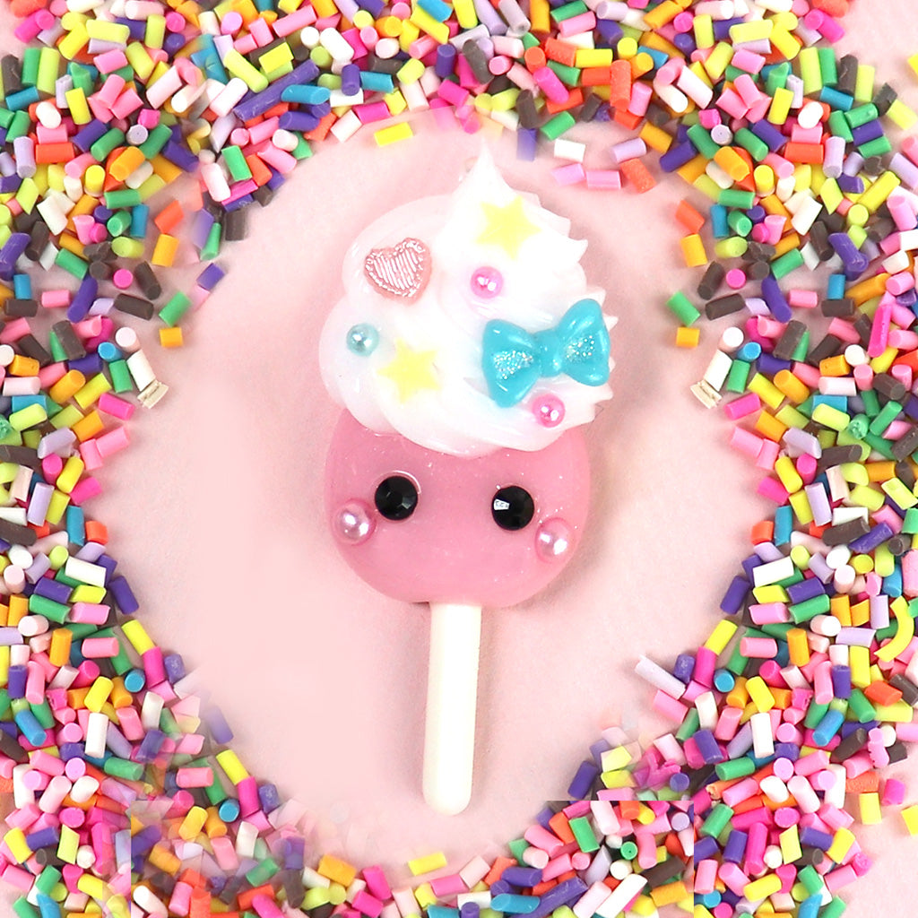 串マシュマロ/ホイップクリーム/デカほっぺちゃん/ストラップ