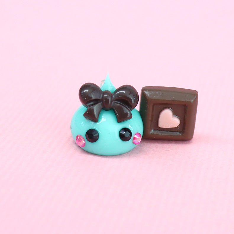 チョコミントハートほっぺちゃん/ストラップ
