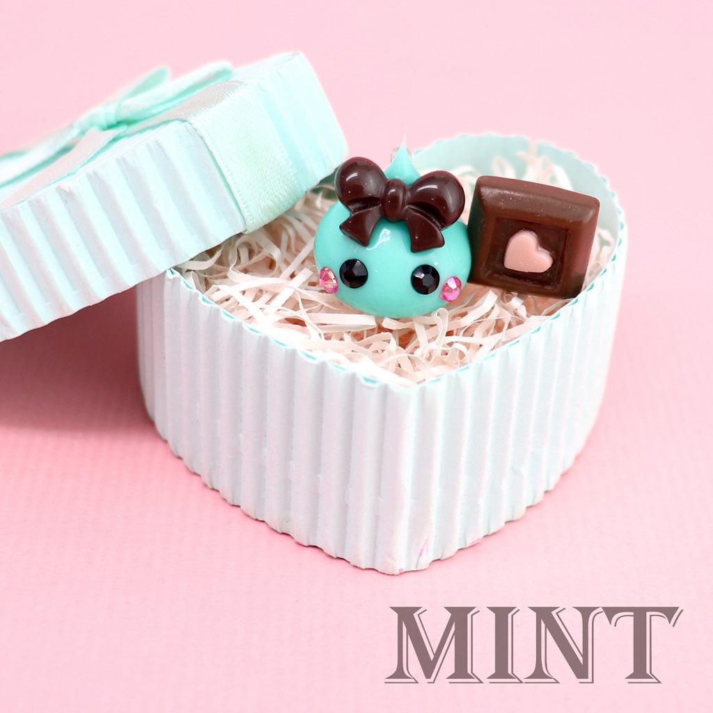 チョコミントハートほっぺちゃん/ストラップ