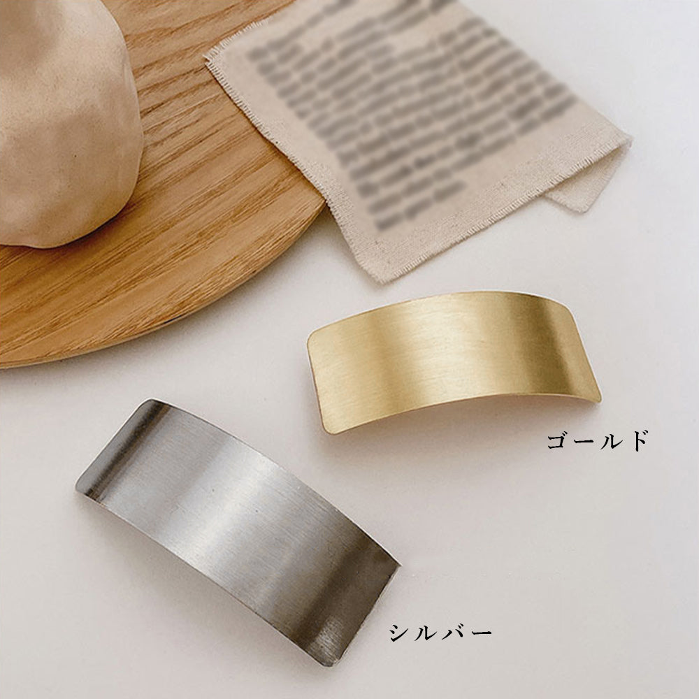 【送料無料】 メタルバレッタ 大きめ ヘアクリップ韓国