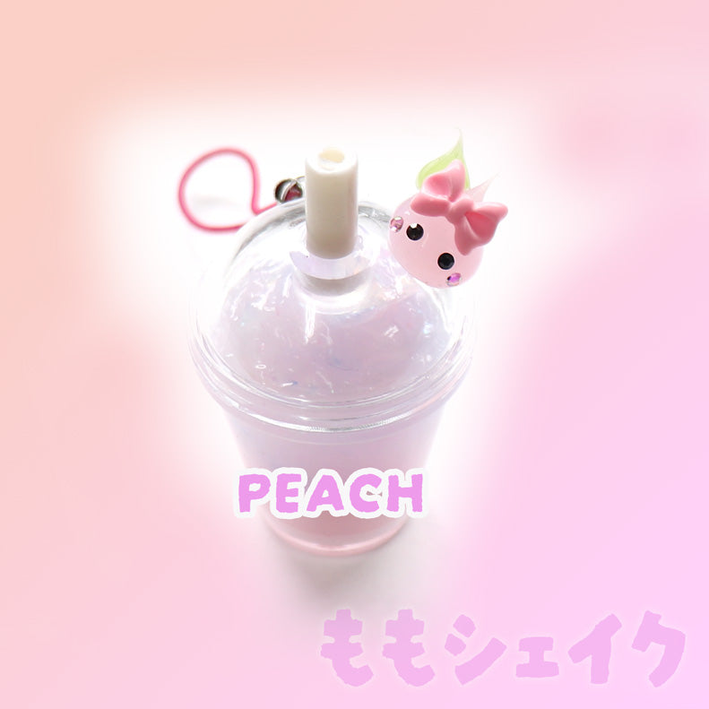 【催事限定デザイン】桃シェイクほっぺちゃん/ストラップ