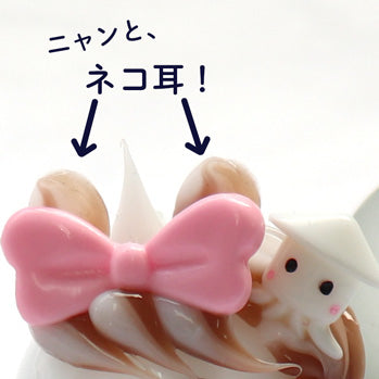 イカしてる!ネコ耳ほっぺちゃん/デカ/ストラップ