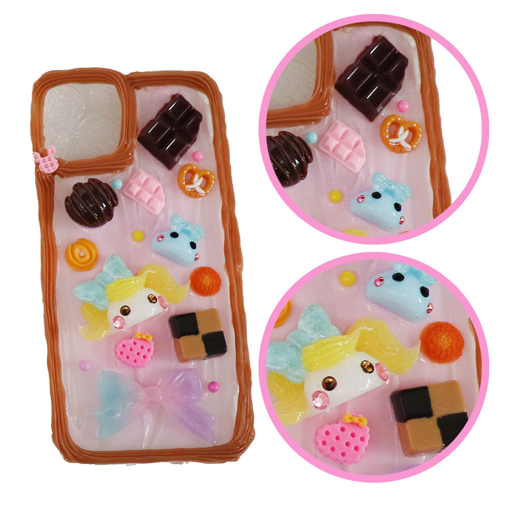 ほっぺ母の気まぐれ宝箱3000円 スマホケース パールストラップ付き