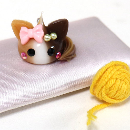 サイベリアンキャットブラウンほっぺちゃん ストラップ