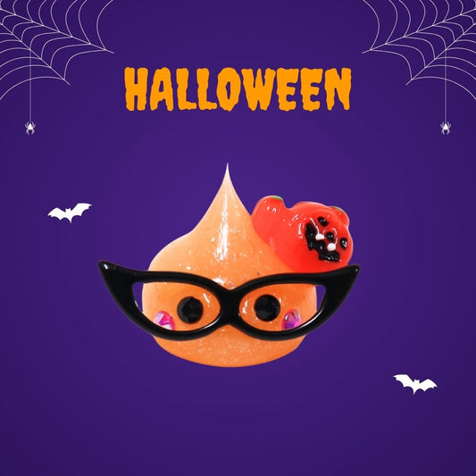 ハロウィンが楽しみな肌色ほっぺちゃん ストラップ