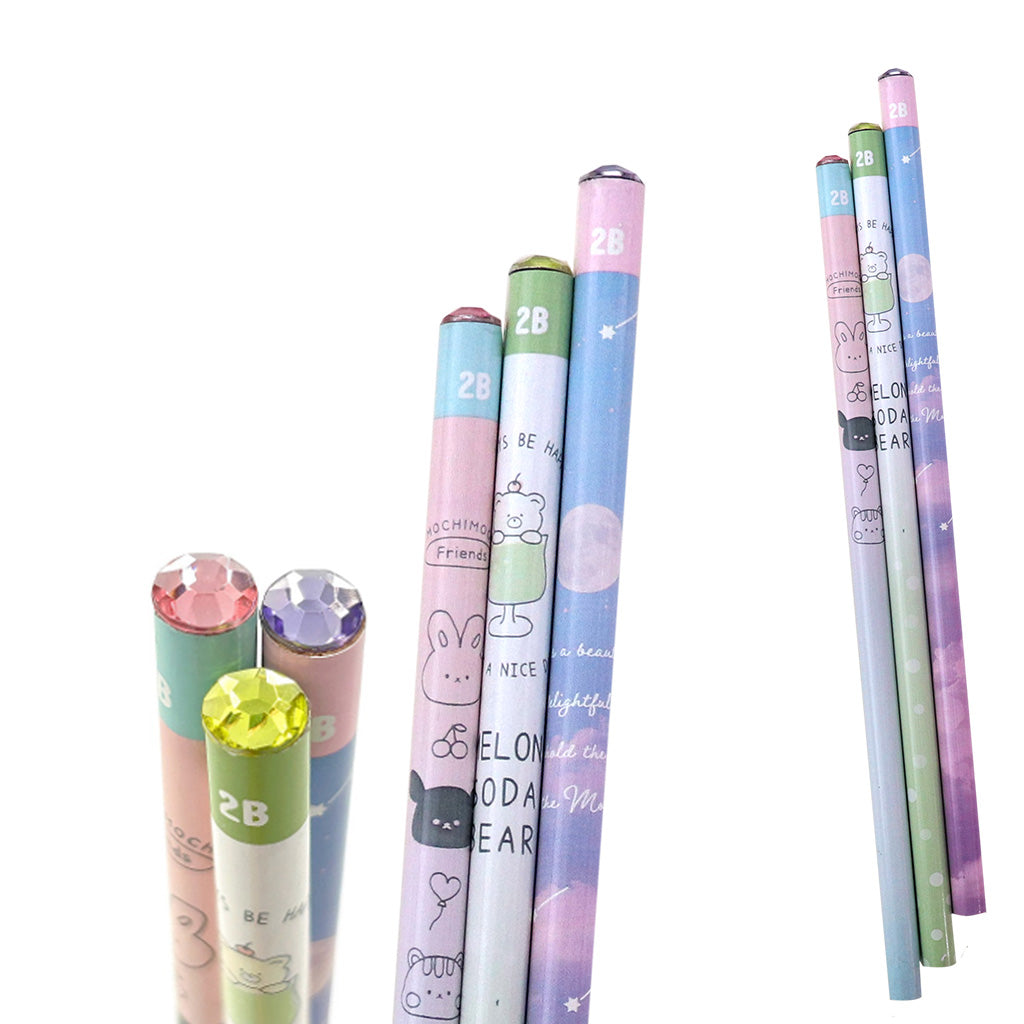 ジュエル鉛筆3本セット 2B トルマリン