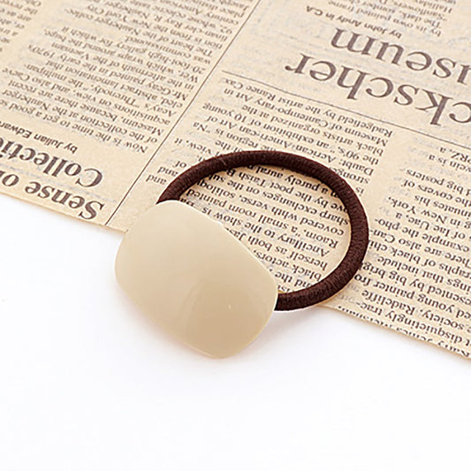 アイボリー/シックカラーモチーフヘアゴム