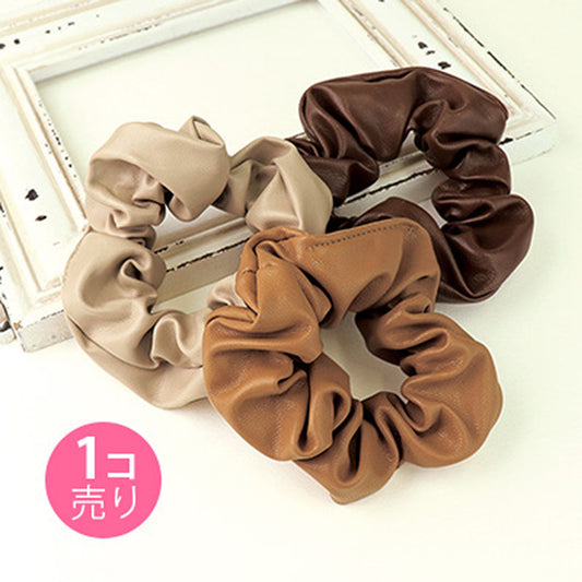 合皮風シンプルシュシュ/1個売り