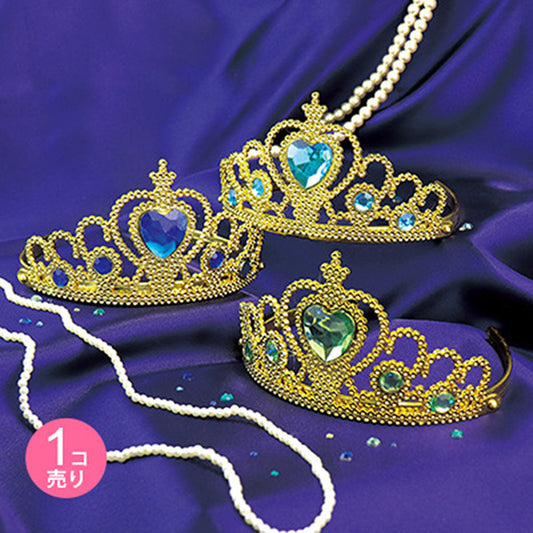 組み立て式/ストーン付きティアラ風金色カチューシャ/1個売り