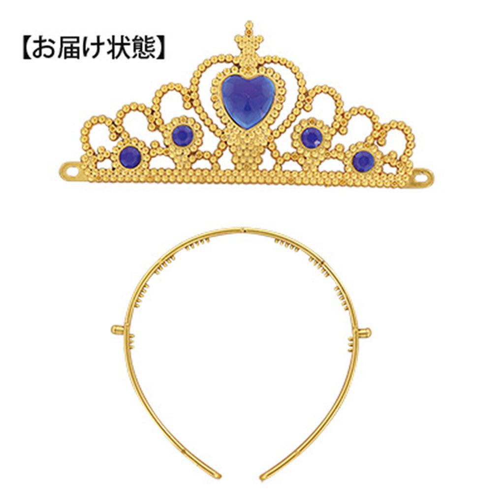 組み立て式/ストーン付きティアラ風金色カチューシャ/1個売り