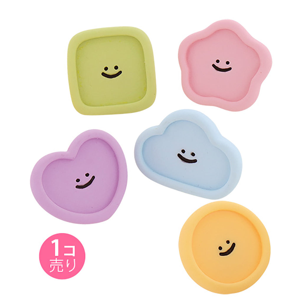 マットカラー/ゆるフェイスピンバッジ/1個売り