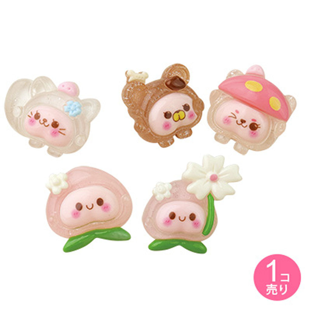 ラメ入りいろいろ被り物ピンバッジ/1個売り