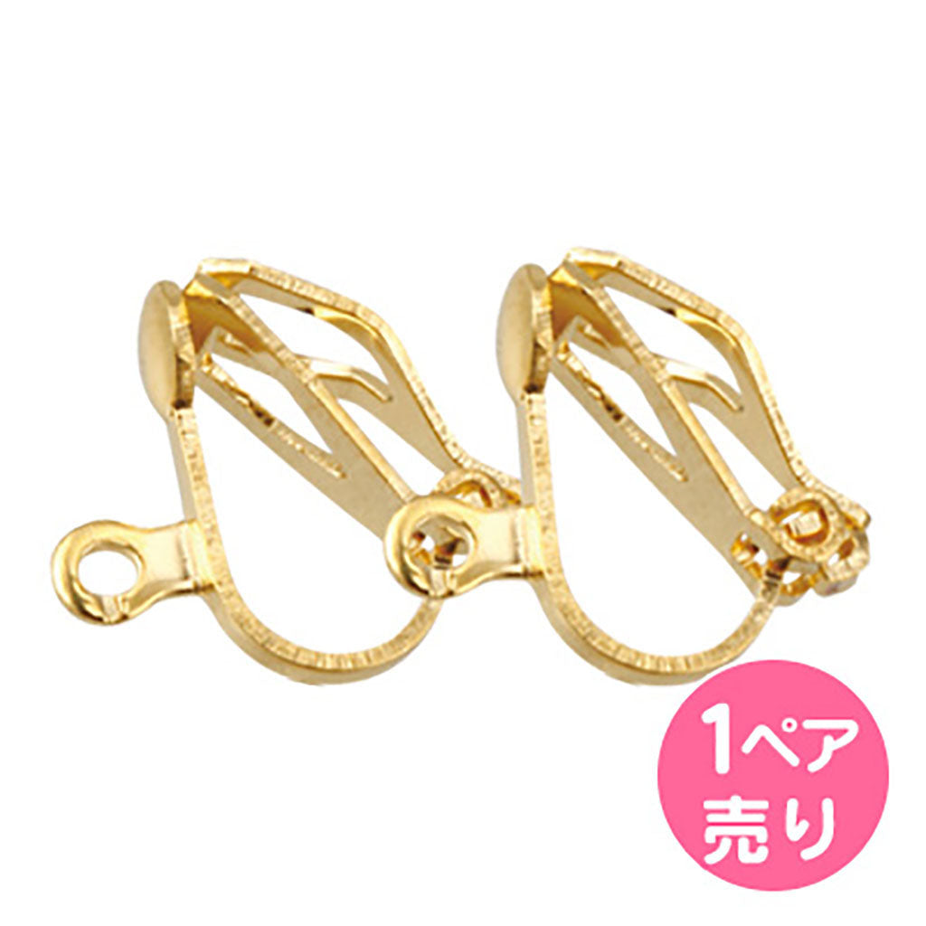 金色/クリップイヤリングパーツ1ペア売り