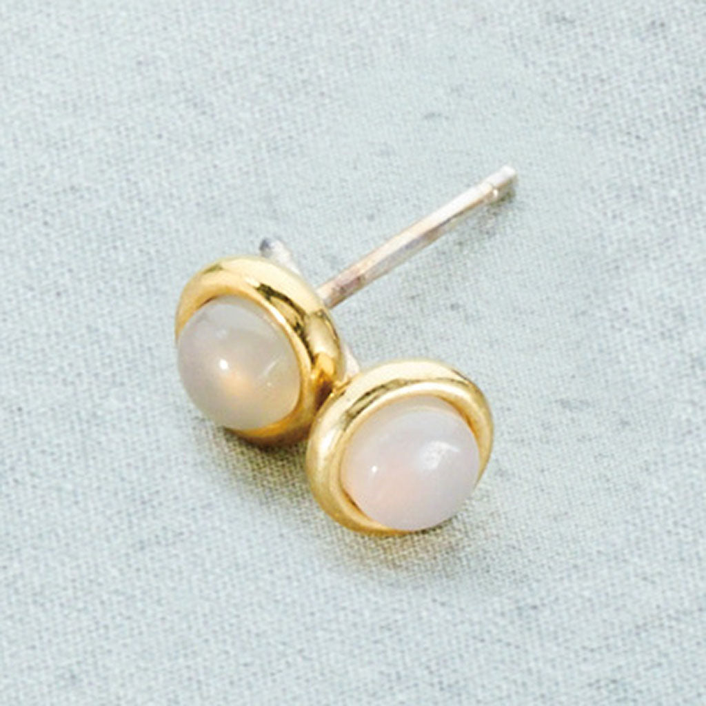 グレーアゲート/10月/誕生石ピアス