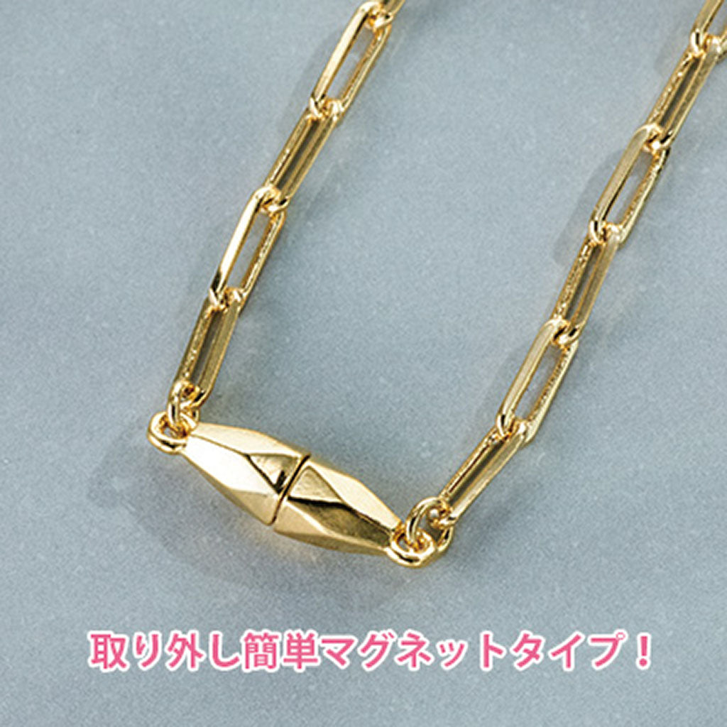 ゴールドカラー/ホピチェーンのマグネット式ネックレス