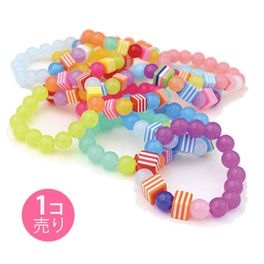 カラフルビーズのブレスレット/1個売り
