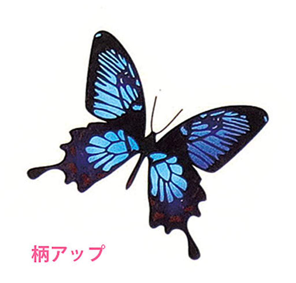 ブルー系／蝶いっぱいタトゥーシール
