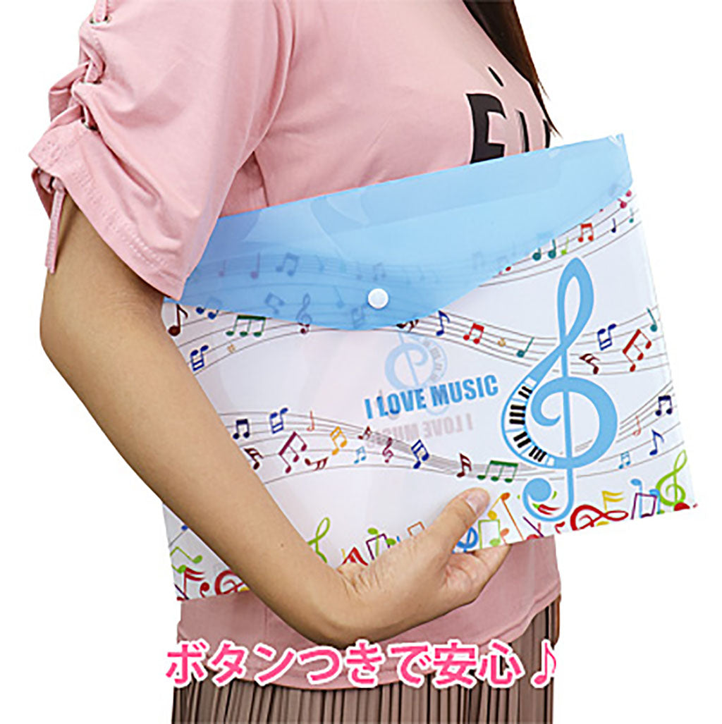 音符柄ボタンつきクリアケース/1個売り