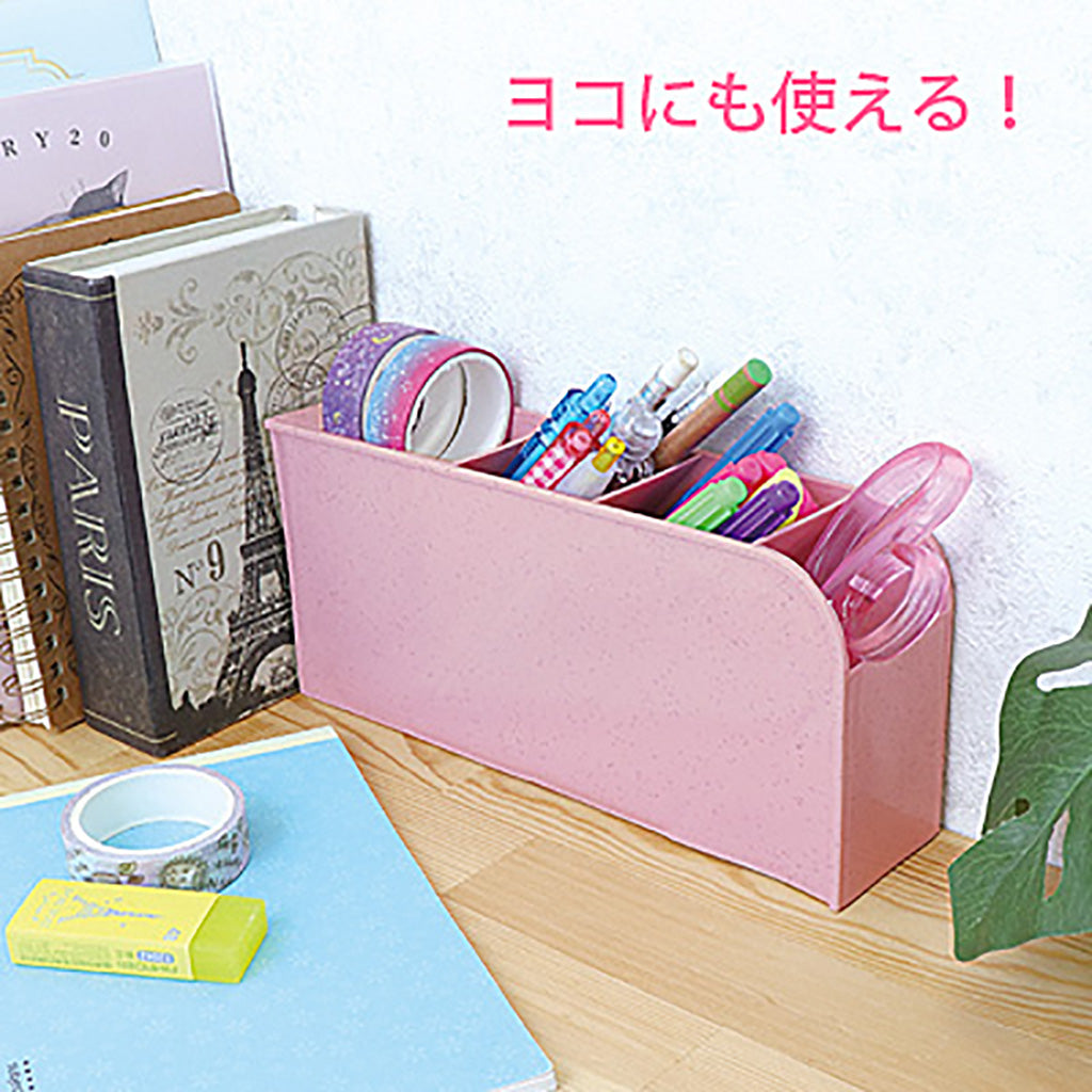 ピンク/ななめ仕切りのペンスタンド