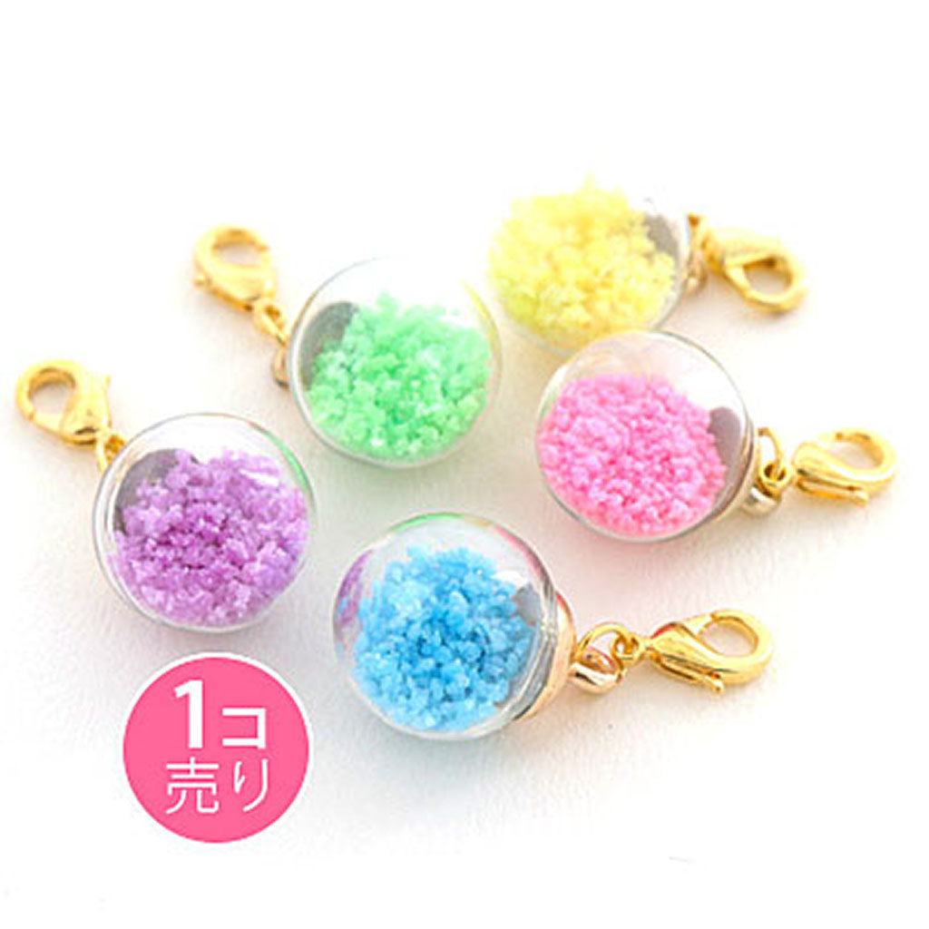 夜光/砂が光るガラスドームジッパーチャーム/1個売り
